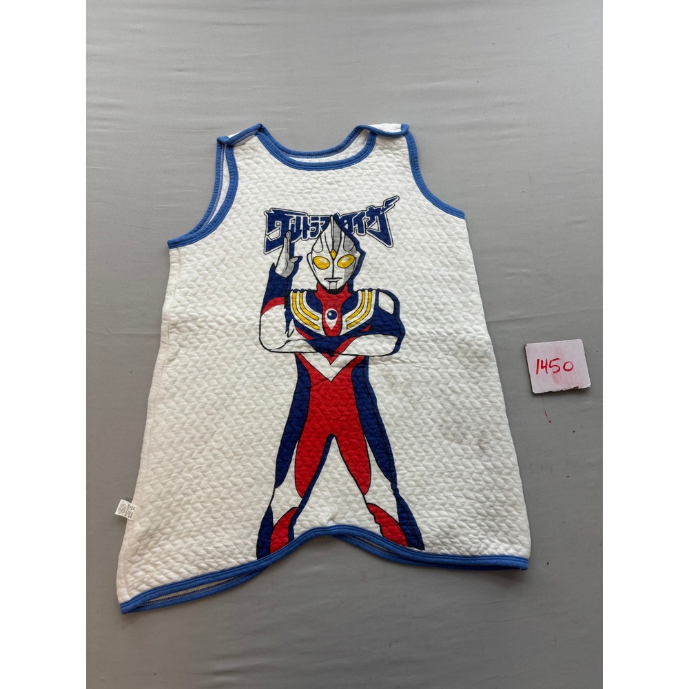 Ultraman Quilted Sleep Sack Wearable Blanket Kids Size 5-6Y White Blue Graphic